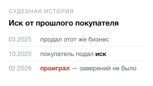 Судебная история: иск от прошлого покупателя